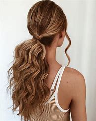 Image result for Ponytail with Bangs Curly Hair
