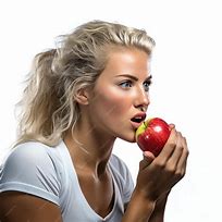 Image result for Girl Eating Apple No Background