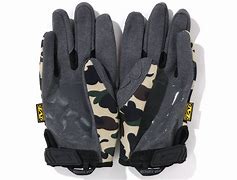 Image result for Bape Camo Yellow Football Gloves
