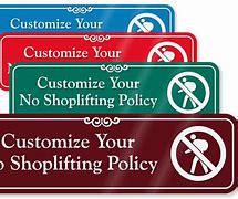 Image result for No Shoplifting Sign