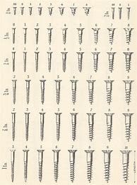 Image result for Nail and Screw Size Chart