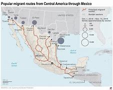 Image result for Central American Migration Route Map