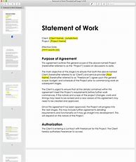 Image result for Work Statement Template for Visa