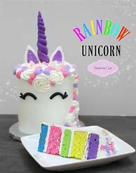 Image result for Rainbow Horn Unicorn Cake