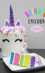 Image result for Unicorn 3rd Birthday Rainbow Cake