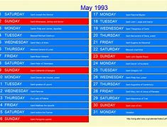 Image result for 1993 Calendar India