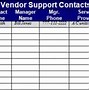 Image result for Vendor Contact List Template
