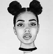 Image result for Black and White Drawing of Girl Face