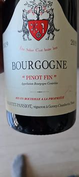 Image result for Geantet Pansiot Bourgogne Pinot Fin