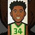 Image result for Cartoon NBA Players Giannis