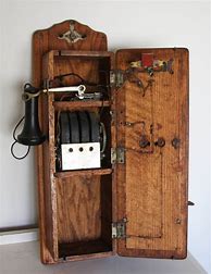Image result for Antique Crank Wall Phone