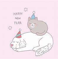 Image result for Happy New Year Cat and Dog