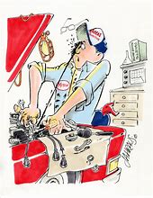 Image result for Cowboy Mechanic Cartoon