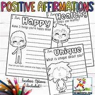Image result for Positive Affirmations Worksheet Free