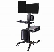 Image result for mobile workstation with monitors