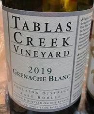 Image result for Tablas Creek Grenache Blanc