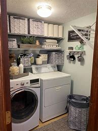 Image result for Full Laundry Room with Clothes