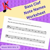 Image result for Bass Clef Notes Worksheet