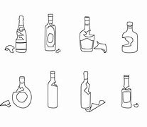 Image result for Broken Glass Bottle Drawing