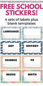 Image result for Notebook Label for High School