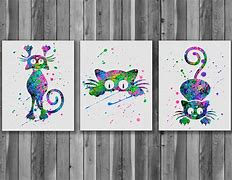 Image result for Whimsical Watercolor Cats