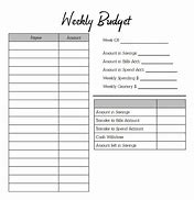 Image result for 4 Week Budget Template