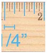 Image result for How Long Is a Quarter Inch