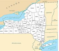 Image result for New York State Borders Map