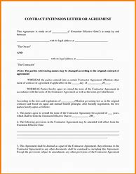 Image result for Contract Extension Letter Format