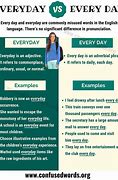 Image result for Difference Between Everyday and Every Day