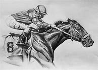 Image result for Charcoal Drawing of Horse Racing