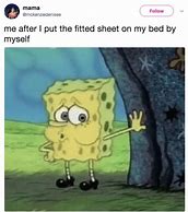 Image result for Spongebob Looking in Bed Meme