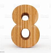 Image result for Wooden White Number 8