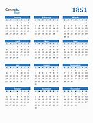 Image result for 1851 Calendar