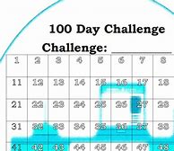 Image result for 100 Days Challenge Chart