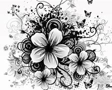 Image result for Beautiful Flowers Clip Art Black and White