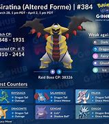 Image result for Giratina Altered Pokemon Go