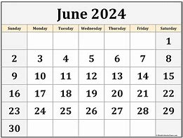 Image result for June 2024 Calendar