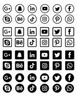 Image result for Social Media Logos Black and White