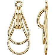 Image result for 14K Gold Earring Jackets