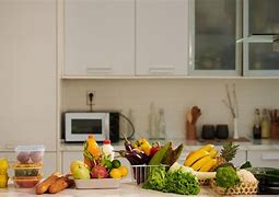 Image result for Kitchen Counter with Groceries