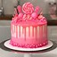 Image result for Pink Birthday Cake 6
