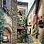 Image result for Painted Italian Street Scenes in Brilliant Color