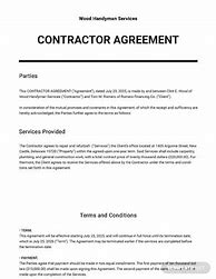 Image result for Contractor Contract Agreement Sample