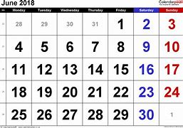 Image result for June 2018 Calendar UK