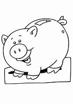Image result for Piggy Bank Coloring Page