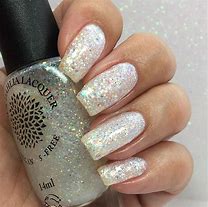 Image result for Green and White Glitter Nails
