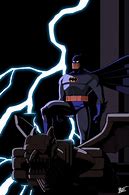 Image result for Cartoon Batman Standing Near Batmobile