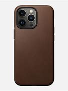 Image result for iPhone 13 Blue with Brown Leather Case