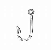 Image result for Fishing Hook Sketch